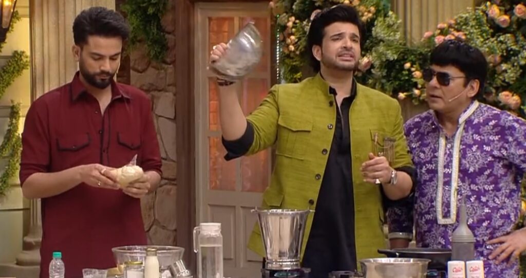 Colors TV Laughter Chefs Season 2 Episode 21 Elvish and Karan having funny talk with Sudesh Lehri
