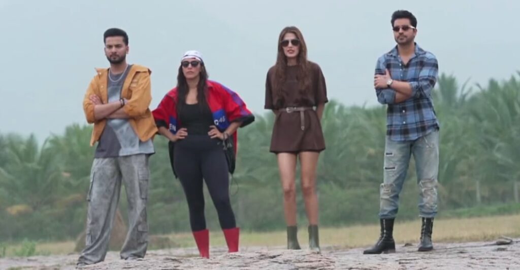 MTV Roadies Double Cross Episode 27 (12 April 2025) Elvish, Neha, Rhea, and Gautam at Roadiums task location