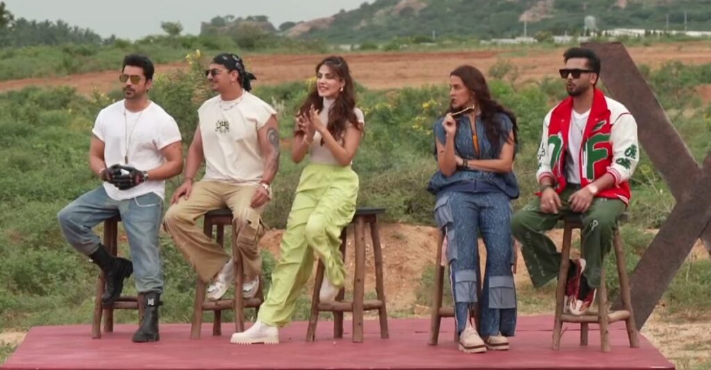 MTV Roadies Double Cross Episode 28 (13 April 2025) Gautam, Prince, Rhea, Neha, and Elvish at Bhedchal task location