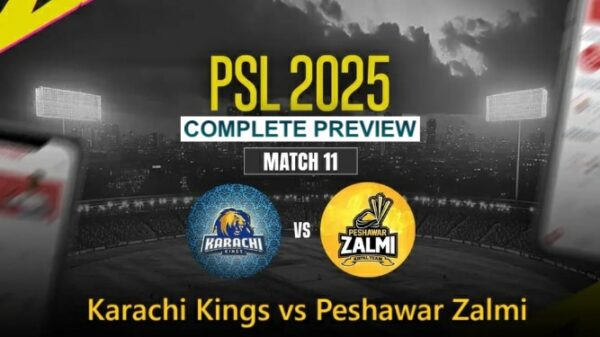 Karachi Kings vs Peshawar Zalmi (PSL 2025) Match 11 David Warner vs Babar Azam battle