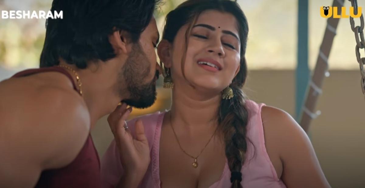 Sarika Salunkhe romancing hot handsome guy in Besharam ULLU Web Series 