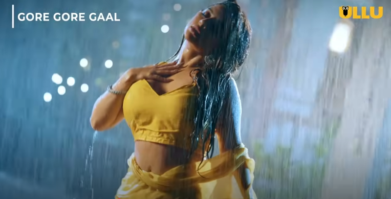 Gore Gore Gaal ULLU Web Series Ankita Dave taking a shower in the rain