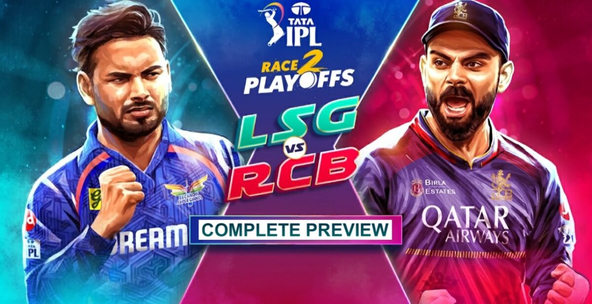 LSG vs RCB (IPL 2025) Match 70 Rishabh Pant vs Virat Kohli battle