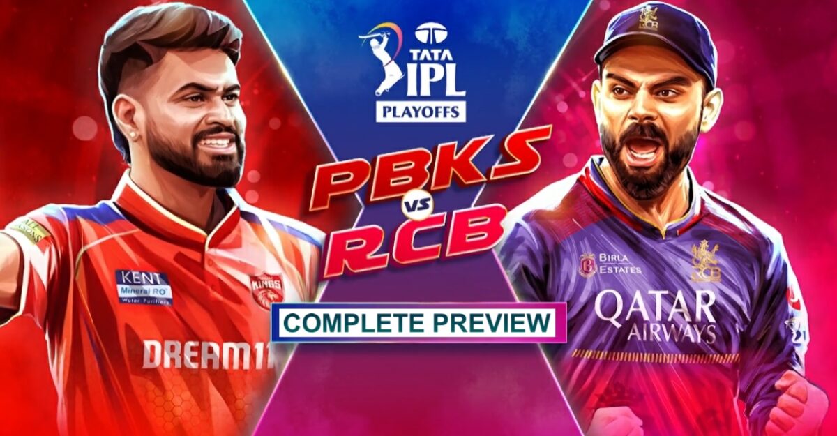 PBKS vs RCB (IPL 2025) Qualifier 1 Shreyas Iyer vs Virat Kohli battle
