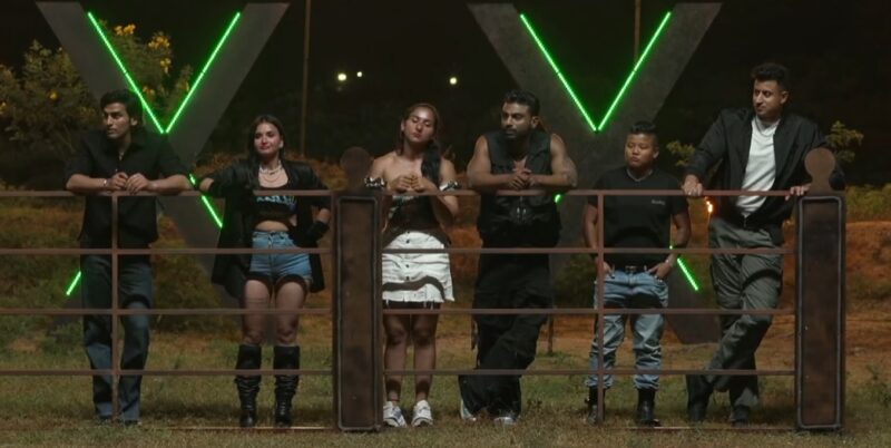 MTV Roadies Double Cross Episode 34 returning ex-roadies Nishi, Gullu, Rishabh, Priya, Jimy, and Harsh at auction location