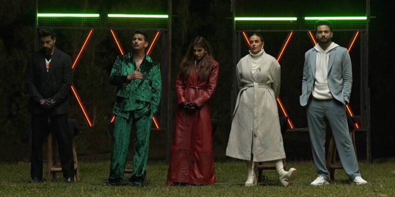 MTV Roadies Double Cross Episode 38 (18 May 2025) Gautam, Prince, Rhea, Neha, and Elvish at vote out location