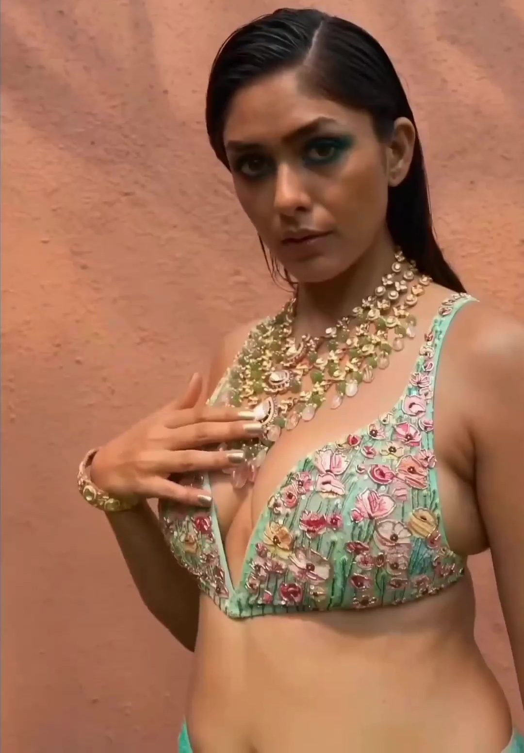 Indian actress Mrunal Thakur giving Naughty girl vibes while posing for for First Look Magazine April-June 2023 Edition Photoshoot