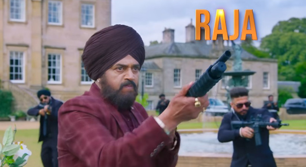 Ravi Kishan shooting with a gun in Son of Sardaar 2
