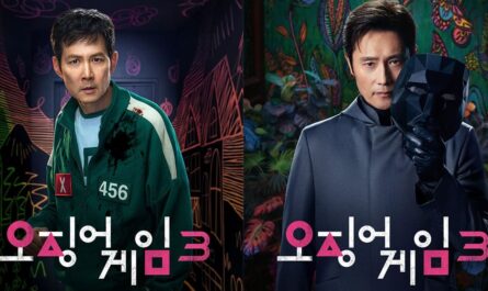 Gi-hun and Hwang In-ho side by side poster from Squid Game Season 3