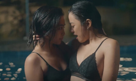 Photo of Christy Imperial and Denise Esteban having romance inside a swimming pool in Pihit VMX 2025 film
