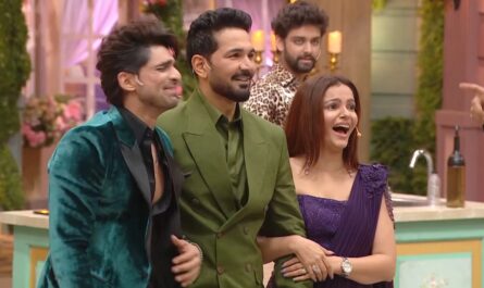 Abhishek Kumar crying in front of Abhinav Shukla and Rubina Dilaik on Laughter Chefs Season 2 Episode 53