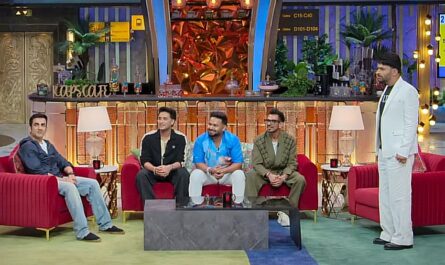 Gautam Gambhir, Rishabh Pant, Abhishek Sharma, and Yuzvendra Chahal having fun as special guests on The Great Indian Kapil Show Season 3 Episode 3