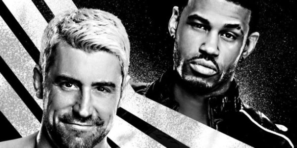 Joe Hendry and Wes Lee on the advertisement poster for WWE NXT July 1, 2025 show