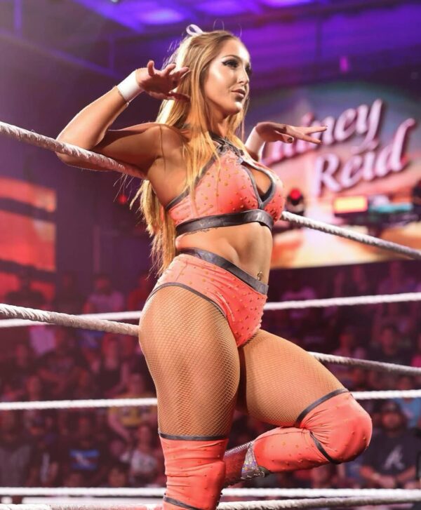 Female Wrestler Lainey Reid aka Tylynn Register looking sexy in her ring gear