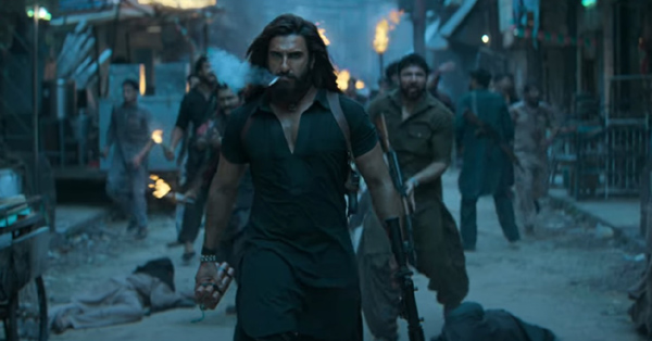  Ranveer Singh walking along with his gang holding a gun in Dhurandhar (2025) film