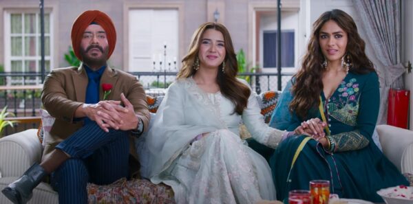 Ajay Devgn and Mrunal Thakur acting as Roshni Walia's parents in Son of Sardaar 2 trailer