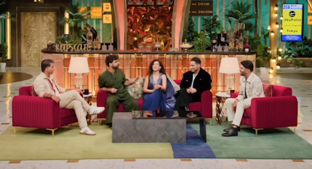 Saurabh Dwivedi, akamiya Jani, Raj Shamani, and Samdish Bhatia ass special guests on The Great Indian Kapil Show Season 3 Episode 6