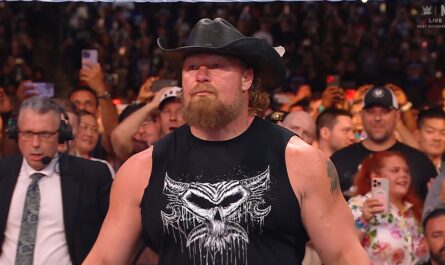 Brock Lesnar at WWE SummerSlam (2025) night 2 after main event