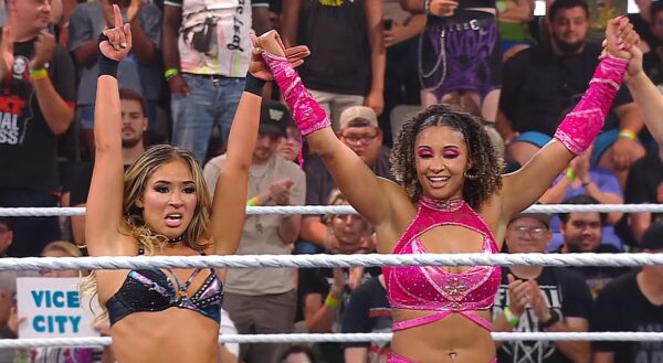 Kelani Jordan and Lola Vice's winning moment from WWE NXT 12 August 2025 show