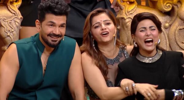 Pati Patni Aur Panga Season 1 Episode 16 Abhinav, Rubina, and Hina laughing together