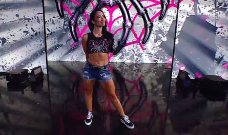 WWE SmackDown 5 September 2025 AJ Lee making her grand entrance on her return after 10 years