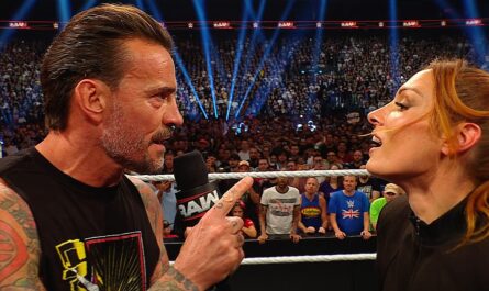 Becky Lynch provoking CM Punk at WWE RAW 1 September 2025