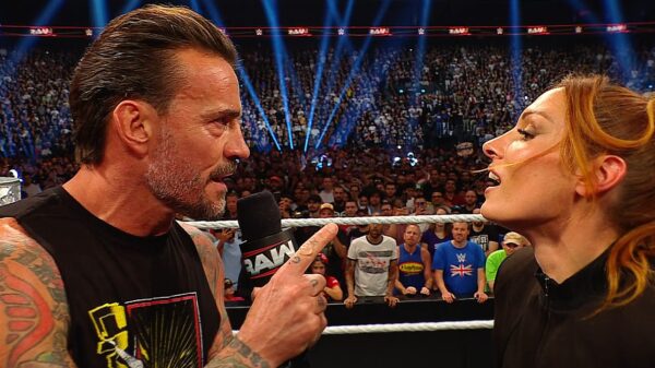 Becky Lynch provoking CM Punk at WWE RAW 1 September 2025