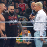 WWE SmackDown 26 September 2025 Cody Rhodes in ring with Bron Breakker, Bronson Reed, and Paul Heyman