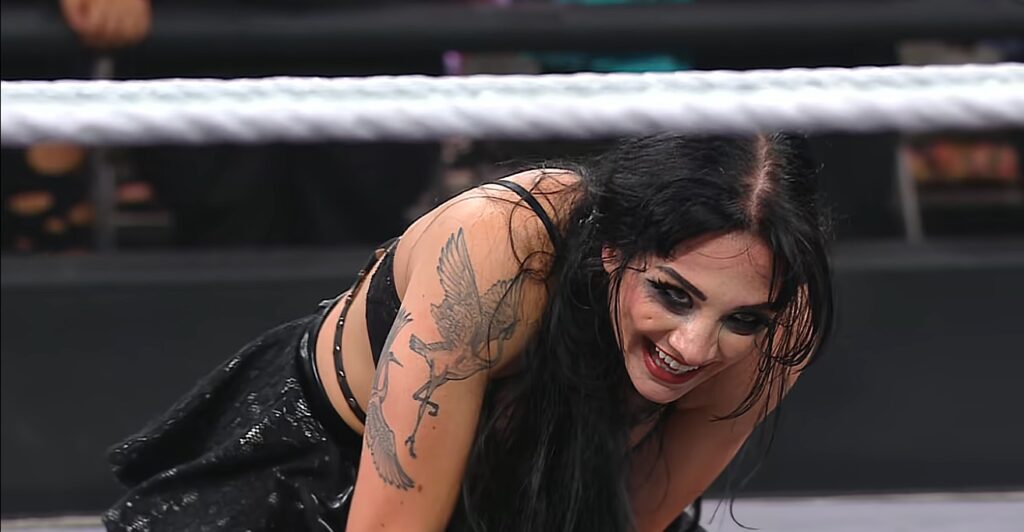 Tatum Paxley after main event win on NXT 14 October 2025 ep