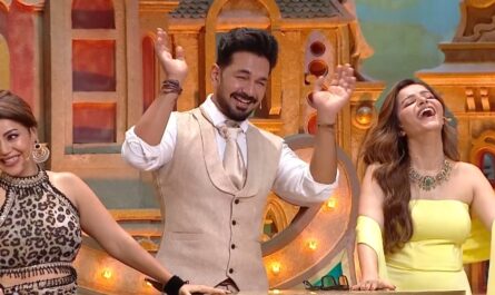 Pati Patni Aur Panga Season 1 Episode 27 Debina, Abhinav, and Rubina laughing together