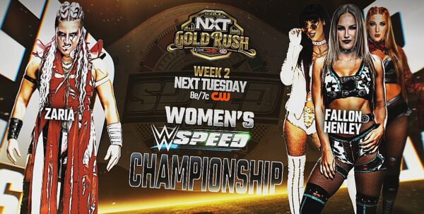 WWE NXT Gold Rush Week 2 Zaria vs Fallon Henley for WWE Womens Speed title