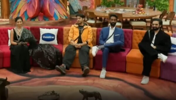 Amaal, Tanya, Pranit, and Gaurav watching their BB19 journey video