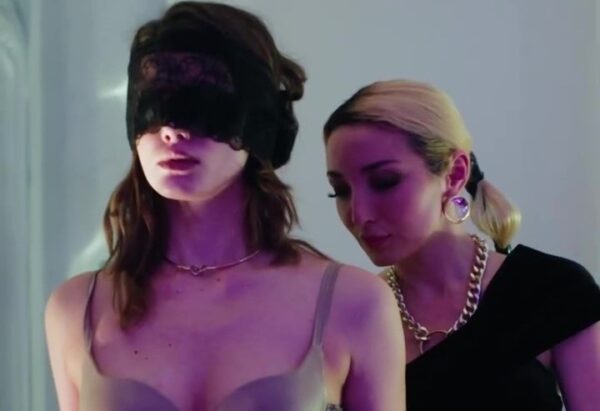 Leslie blindfolded by Margaret in Chained by her love