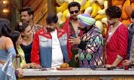 Laughter Chefs Season 3 Episode 7 Chef Harpal and Pawan Singh tasting Baingal Chokha cooked by Karan Kundrra and Tejasswi Prakash