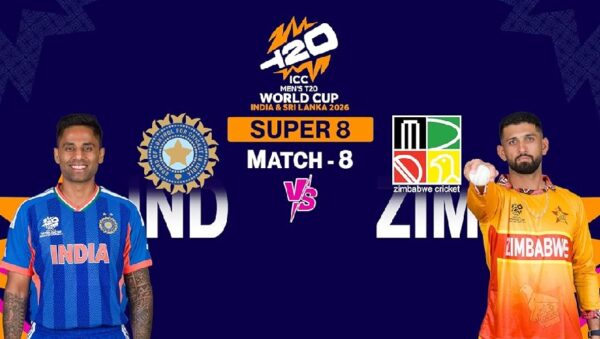India vs Zimbabwe (Feb 26, 2026) Super 8 Match Suryakumar Yadav vs Sikandar Raza face off