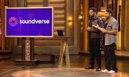 Foreigner founder of Soundverse making his pitch on Shark Tank India Season 5 episode 25