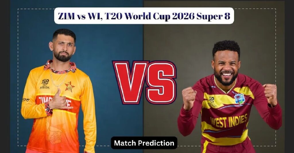 Zimbabwe vs West Indies (Feb 23, 2026) T20 World Cup Match Poster Captains face off