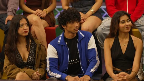 MTV Splitsvilla X6 Episode 31 Ruru Thakur, Yogesh Rawat, and Akanksha Choudhary love triangle trio