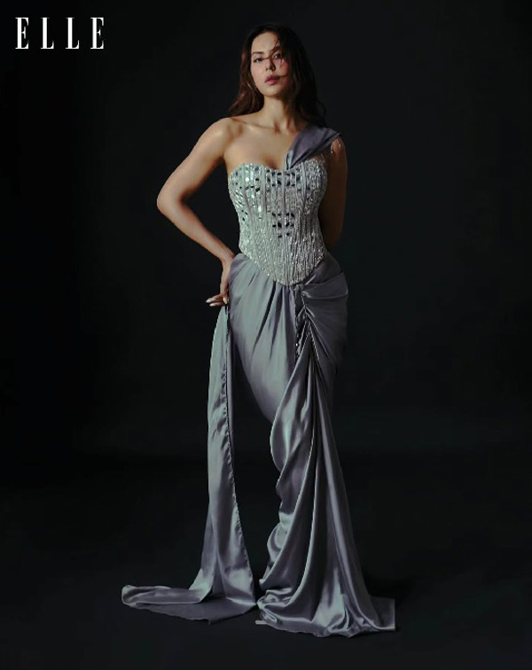 Sonamj Bajwa Elle India March 2026 Photoshoot Wearing Body Revealing Outfit 