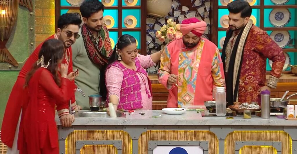 Laughter Chefs Season 3 Episode 41 Chef Harpal judging Karan and Elvish's dish