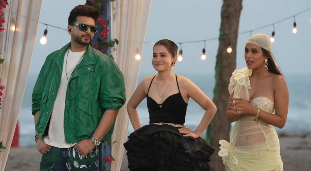 MTV Splitsvilla X6 (5th April 2026) Karan Kundrra, Nia Sharma, and Uorfi Javed at Compatibility test challenge location