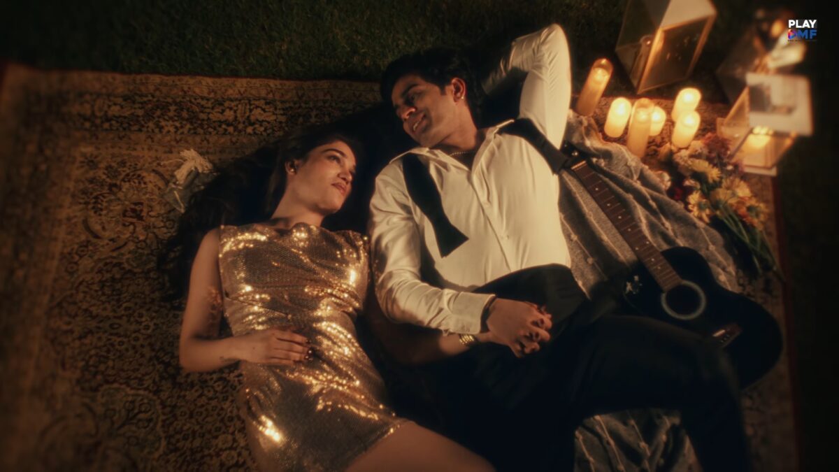 Gullu and Kaira Anu getting romantic in Guzara Music Video by Play DMF