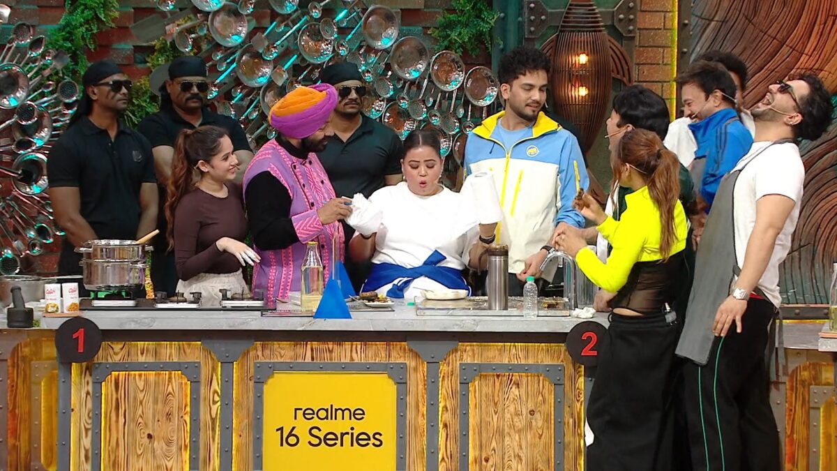Laughter Chefs 3 July 11, 2026, Elvish Yadav's dish getting judged by Chef Harpal.
